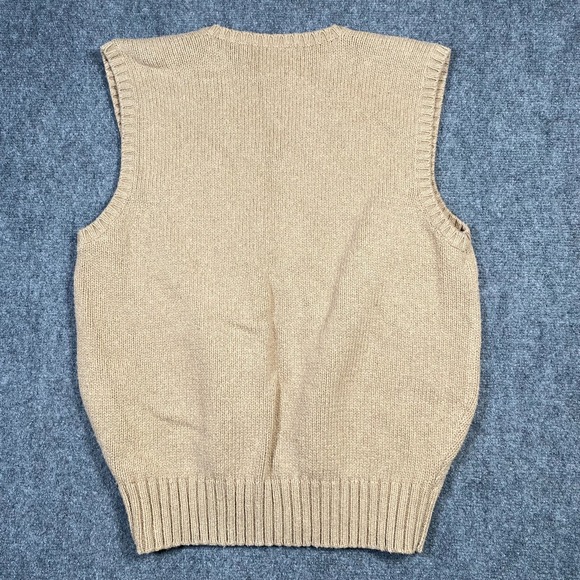 Polo Ralph Lauren Vest Men's Large Brown Red Pony Cotton Sweater - Picture 6 of 6